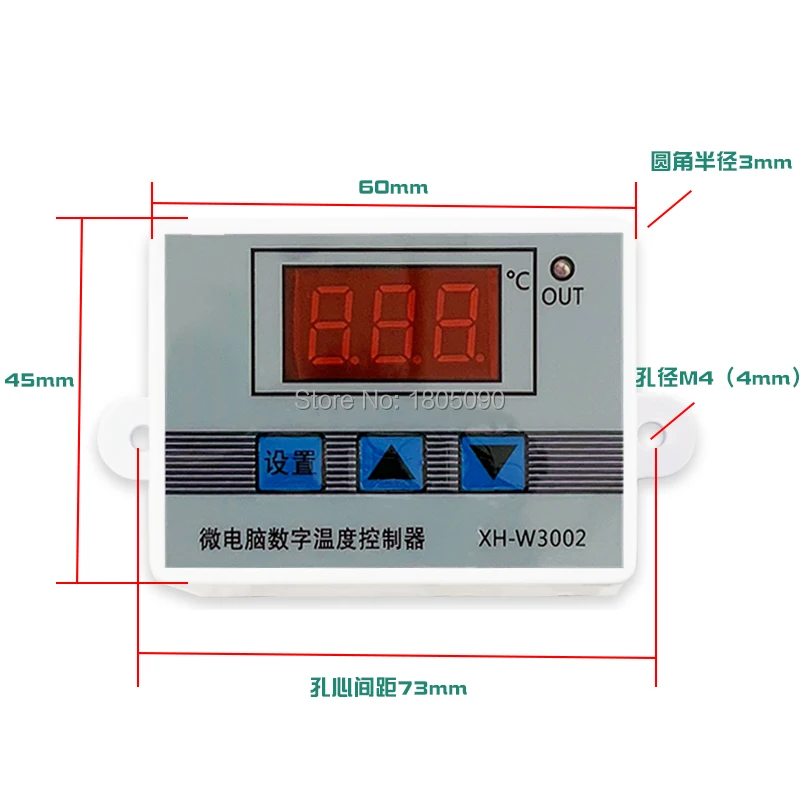 W3001 W3002 DC12V 24 В AC110V-220V светодиодный цифровой термостат контроль температуры Лер терморегулятор Отопление охлаждение управление