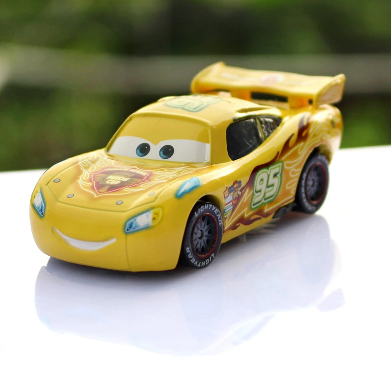 Disney Pixar Cars No 95 Yellow Shining Lightning Mcqueen Pattern 1 55 Diecast Metal Alloy Toy Car Model Kids Boy Birthday Gift Aliexpress