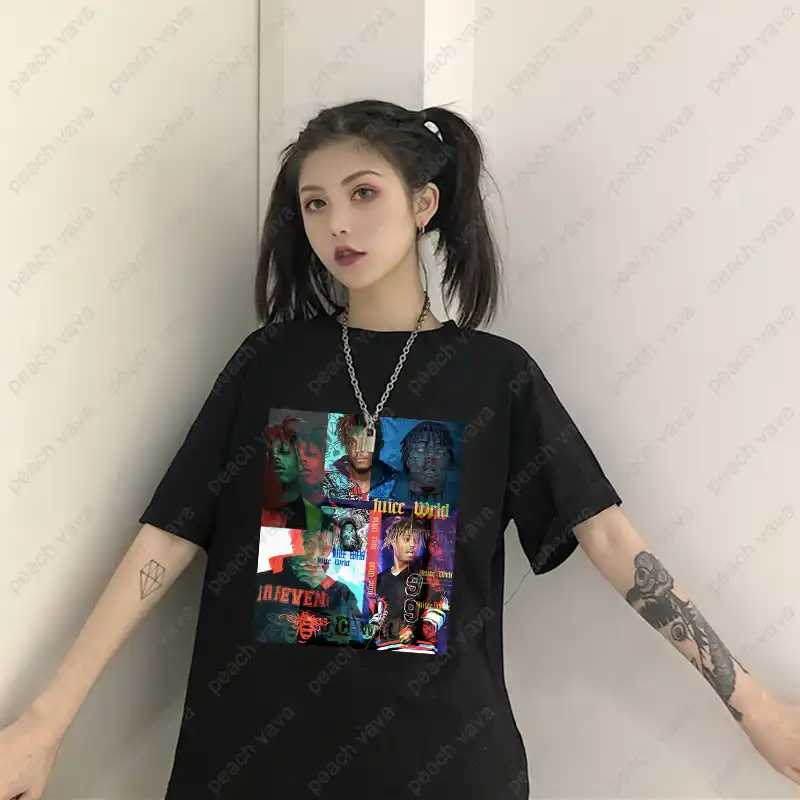 Rapper Hip Hop Singer Respect Juice Wrld Print T Shirt Women Summer Chic Streetwear Swag Casual Fashion Fan Club Harajuku Tops T Shirts Aliexpress