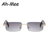 Wooden Rimless Sunglasses Women Men Vintage Rectangle Wood Sun Glasses UV400 Driving Eyewear Frameless Gradient Square Shades ► Photo 2/6