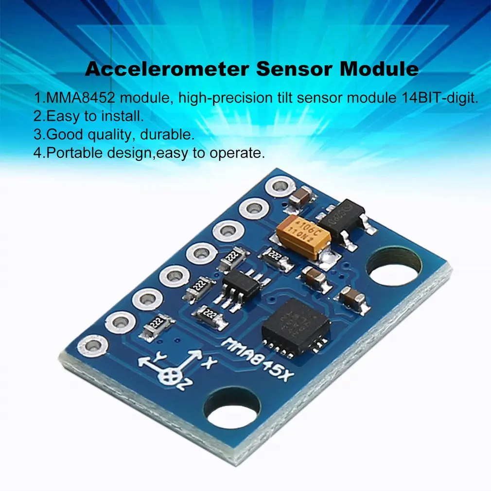 MMA8452 модуль датчика акселерометра щит для Arduino Точность наклона 14BIT Цифровой Трехосевой акселератор модуль GY-45
