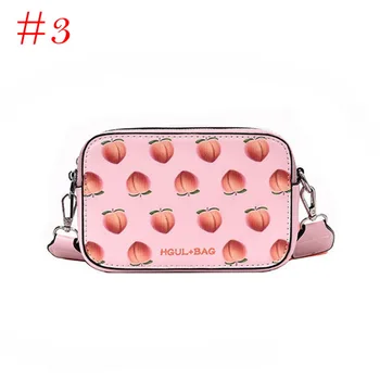 

Fruit Pattern Handbags Small Box Shape Shoulder Bag Strawberry Crossbody Avocado Messenger Bag Fashion Clutch 2020