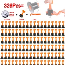 326pcs Alignment Tile Leveling Wedges Tile Spacers System Flat Ceramic Leveler For Floor Wall Construction Tools Locator