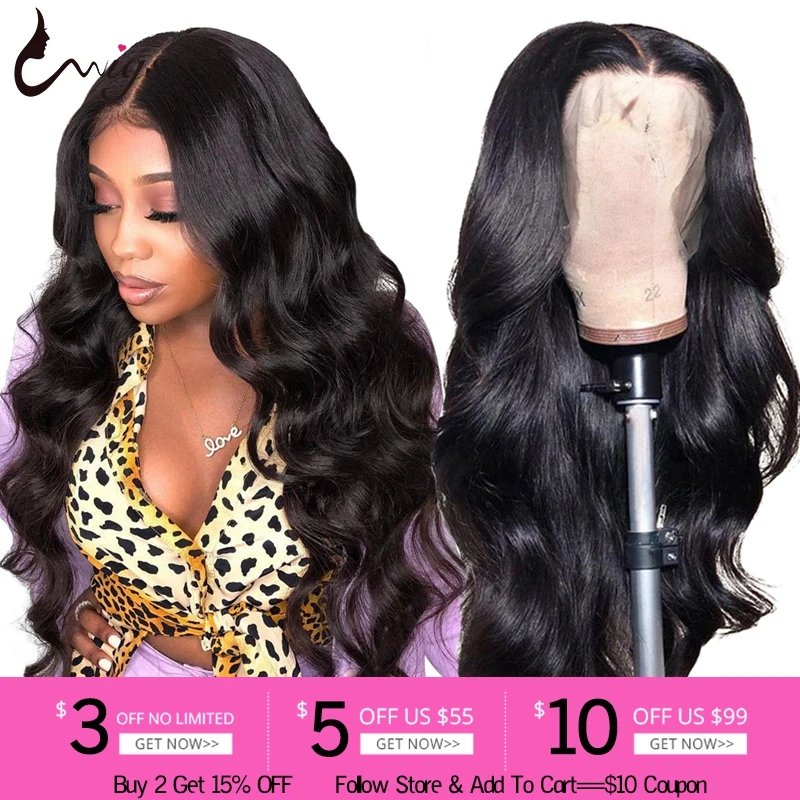 

Uwigs Peruvian Body Wave Wig 13x4 Lace Front Human Hair Wigs Pre Plucked 180 Density Remy Hair Wigs For Black Women 8-26 inch