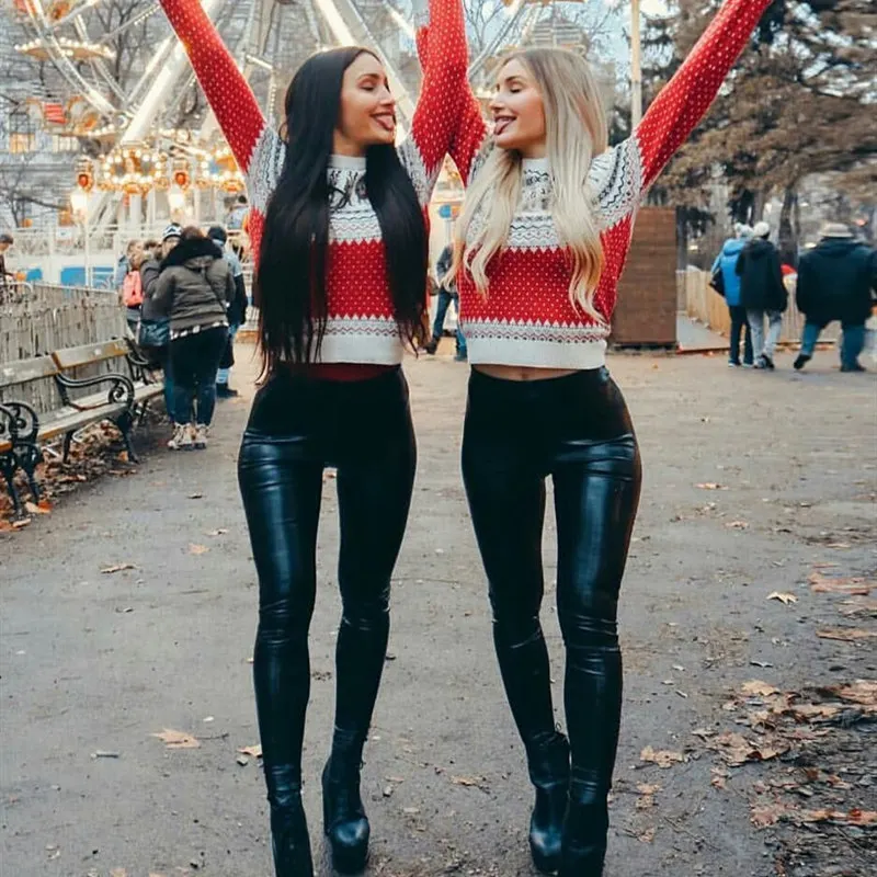 Сексуальные черные кожаные леггинсы для женщин с высокой талией леггинсы плюс осенние зимние леггинсы плюс размер эластичные брюки Sexi O5