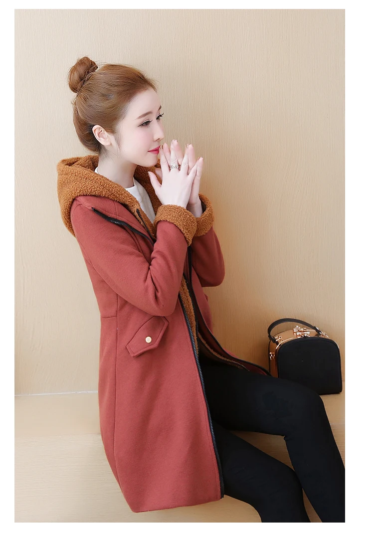 Теплое плюшевое пуховое пальто для женщин, зимнее повседневное хлопковое пальто с капюшоном размера плюс, женское толстое элегантное пальто в стиле Харадзюку