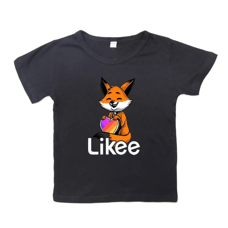 

Likee App Children Short Sleeve T-shirt For Boys Summer Clothes Girls LIKEE T Shirt Clothing Baby Cartoon Print Costume