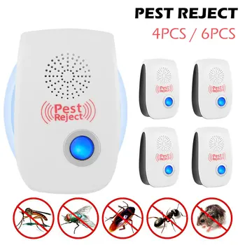 

Pest Reject Ultrasonic Double-horn High-power Repeller To Remove The Insects To Eliminate Moles Electromagnetic Drive UK Plug