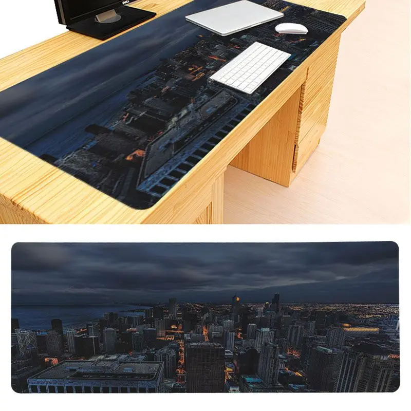 Congsipad пользовательские кожи Gotham City красивый коврик для мышки в стиле аниме размер для 30x60 см 30x90 см резиновые коврики для мыши - Цвет: 30x90cm