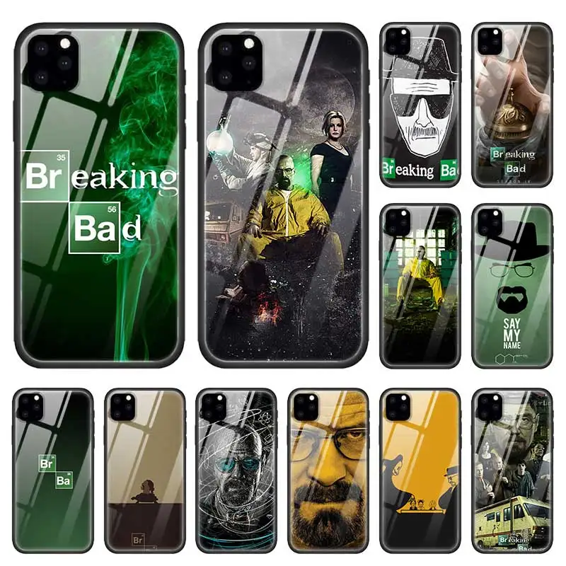 

Breaking Bad TV Cases for Apple iphone 11 Pro XR XS Max X 7 8 6S 6 Plus Tempered Glass + Black Soft Edge Phone Coque Sac Fundas