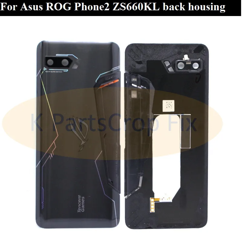 Задняя крышка батарейного отсека для Asus ROG Phone II ZS660KL стеклянный корпус задняя