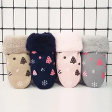 Детские Зимние перчатки для девочек и мальчиков; Рождественские теплые варежки на запястье; детские перчатки; водонепроницаемые перчатки