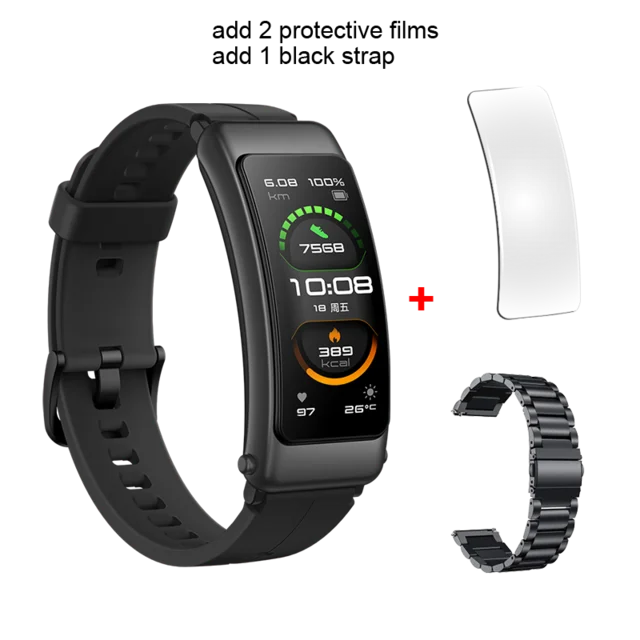 95% New Global Version Huawei TalkBand B6 Width Bluetooth Smart Bracelet Sport Wristbands Touch AMOLED Screen Call Earphone Band 
