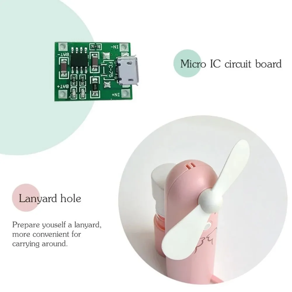 Новый креативный Кронштейн для мобильного телефона мультфильм спрей переносной мини-вентилятор Usb вентилятор наружная зарядка маленький