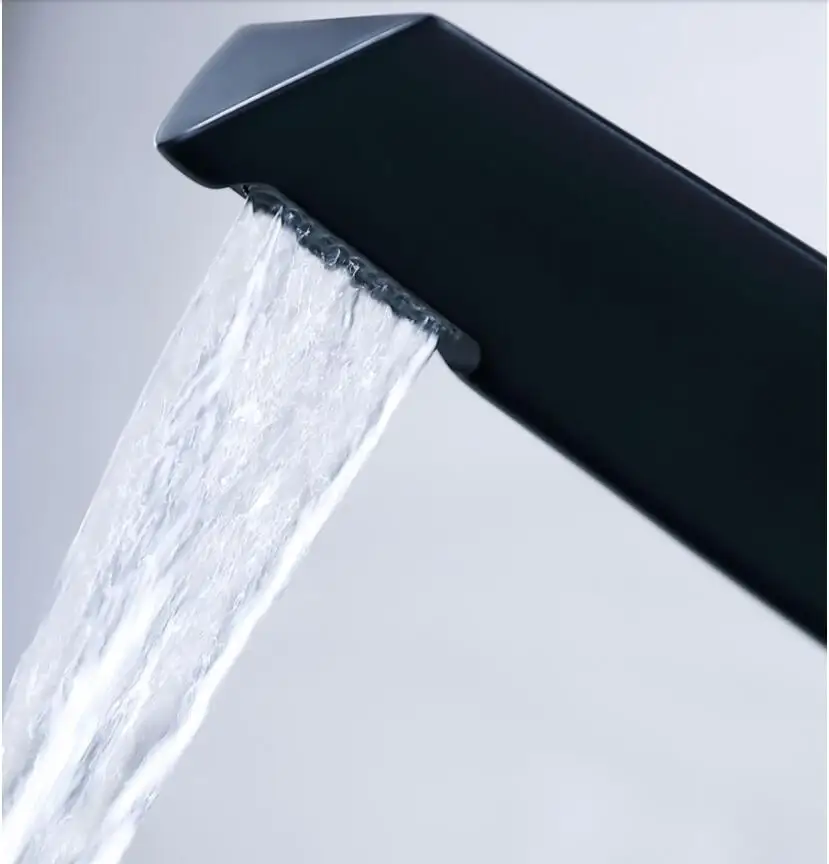 Vidric New Arrival Chrome/Black Bathroom Basin Faucet Single Handle Single Hole Mixer Tap Deck Mounted Hot And Cold Tap Sink Fau