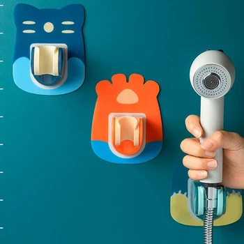 

1Pcs Portable Shower Head Shelf Shower Head Rack Self Adhesive Plastic No Punch Shower Sprinkler Holder Bathroom Accessories