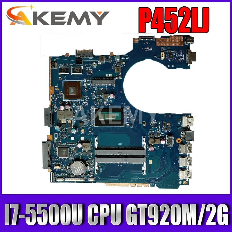 Материнская плата Akemy P452LJ для ноутбука Asus P452 P452L материнская 100% протестирована с