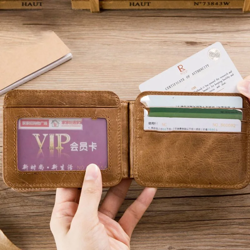 1 PC Genuine Leather Credit ID Card Holder Multi-function Slim Driving Pass Card Holder Coin Purse Dropship New Arrival