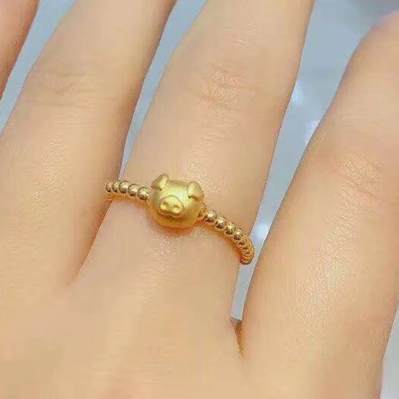 Au750 gold beads diameter 2mm-5mm optional 18k gold accessories Fine jewelry Finding DIY Parts (2)