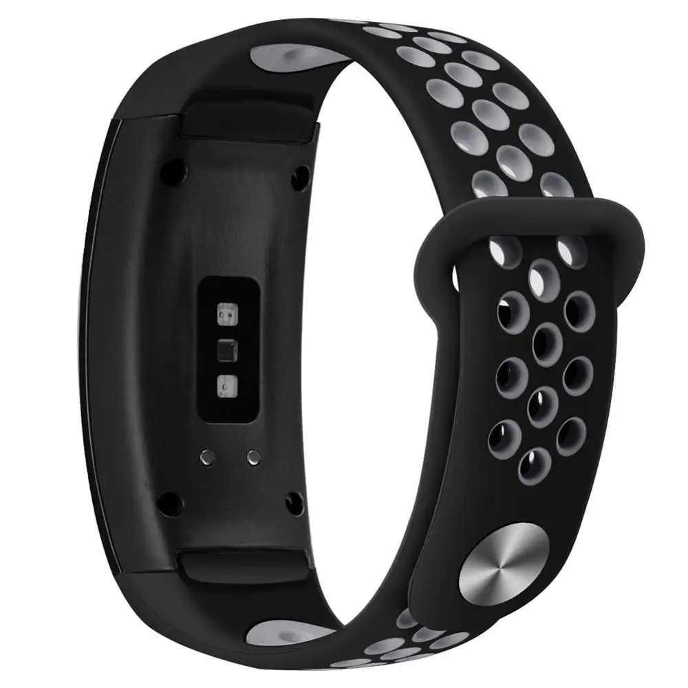 Мягкий силиконовый ремешок для часов для samsung Galaxy gear Fit 2 Pro ремешок для samsung gear Fit2 реремешки для браслета - Цвет: Black Gray