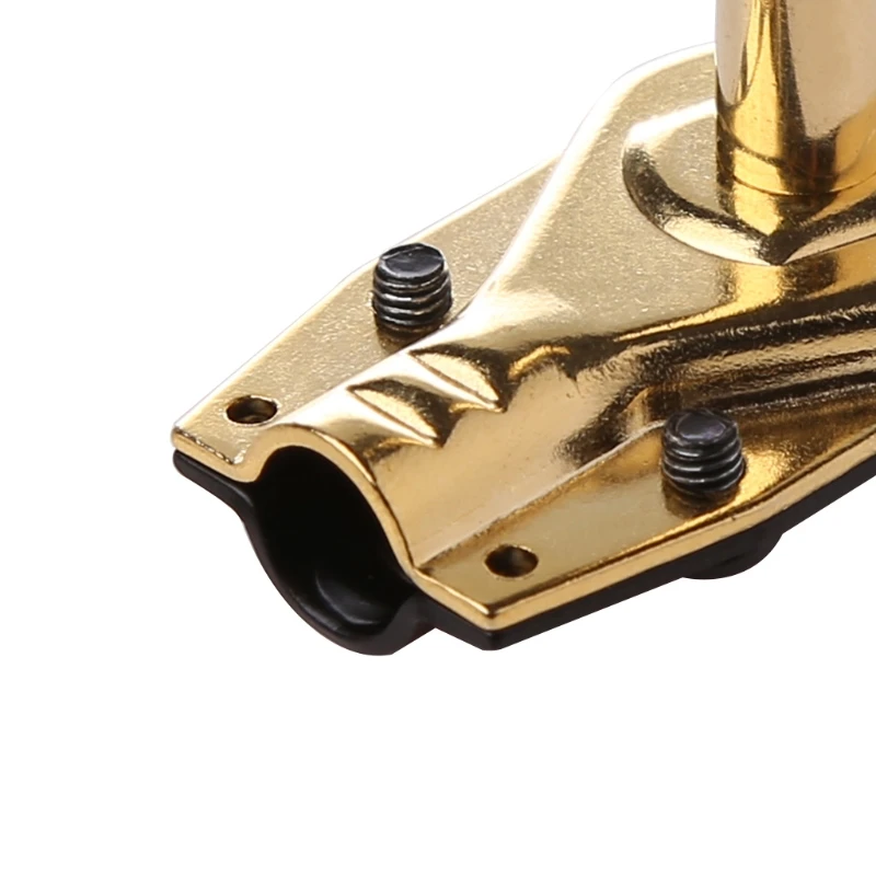 

1/4" 6.35mm Mono Jack Right Angle Plug Flat Male Guitar Effects Pedal Connector 3XUD