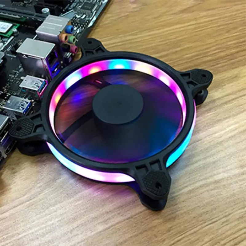 JONSBO Eclipse Plus, 120 мм, струящийся светодиодный чехол для настольного ПК, охлаждающий вентилятор радиатора, жидкостный подшипник с 15 динамическими яркими RGB лампами