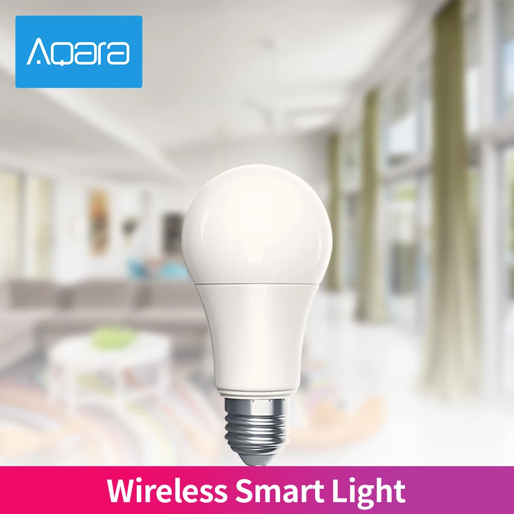Умный светодиодный светильник Aqara Zigbee 9W E27 220 240V 2700 6500K с цветным регулированием