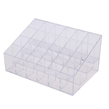

24 Grids Acrylic Makeup Organizer Cosmetic Storage Box Lipstick Jewelry Case Holder Display Stand Make Up Table Organizer