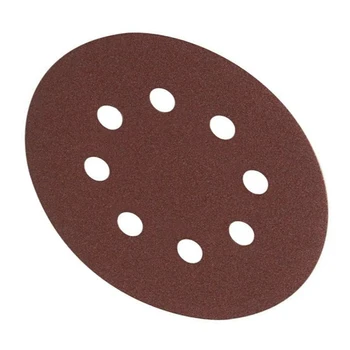 

5 Inches 8 Hole Hook And Loop Sanding Discs Sander Round Sandpaper 40 Grit