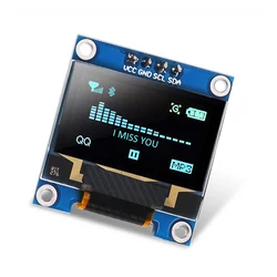 0.96 polegada iic série amarelo azul oled módulo de exibição 128x64 i2c ssd1306 12864 placa da tela lcd gnd vdd sck sda 0.96 "para arduino