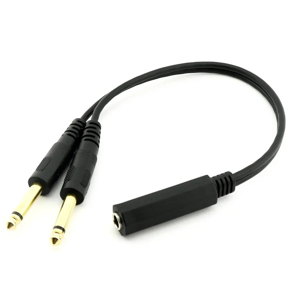 Ҹ 1pc 6.35mm 1/4 ġ ׷ TRS  2  6.35mm  TS  Y й ̺