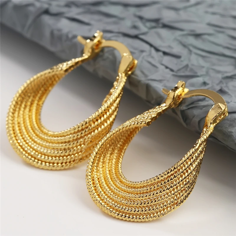 Hoop Earring E569 Классические желтое золото цвет серьги-кольца из металла для женщин Преувеличенные Роскошные полые большая серьга-кольцо массивные ювелирные изделия L4E569 - Окраска металла: Hoop Earring E569