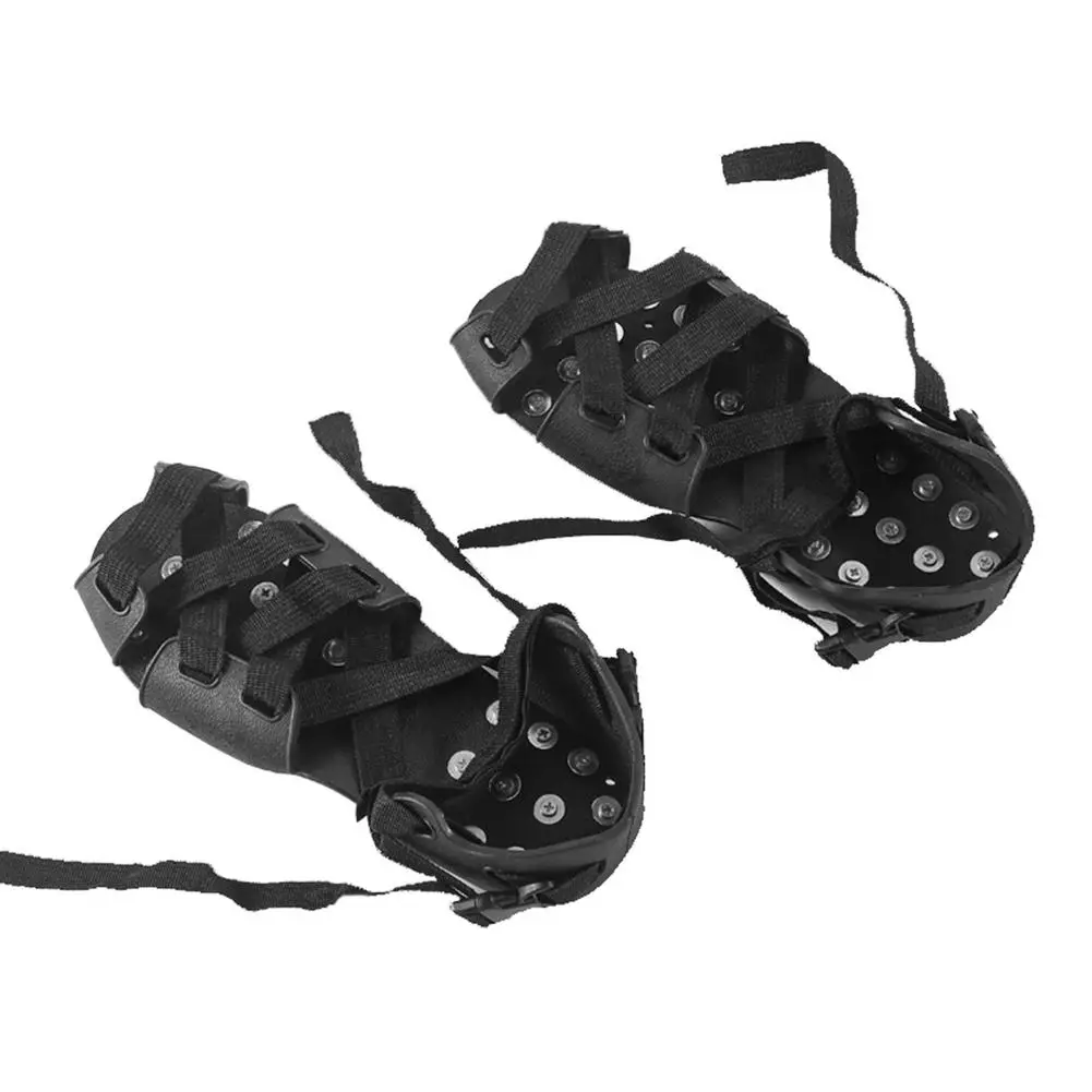 Paire 32 crampons anti-glace ajustables spikes hiver pêche neige couvre-chaussures non-dérapants crampons