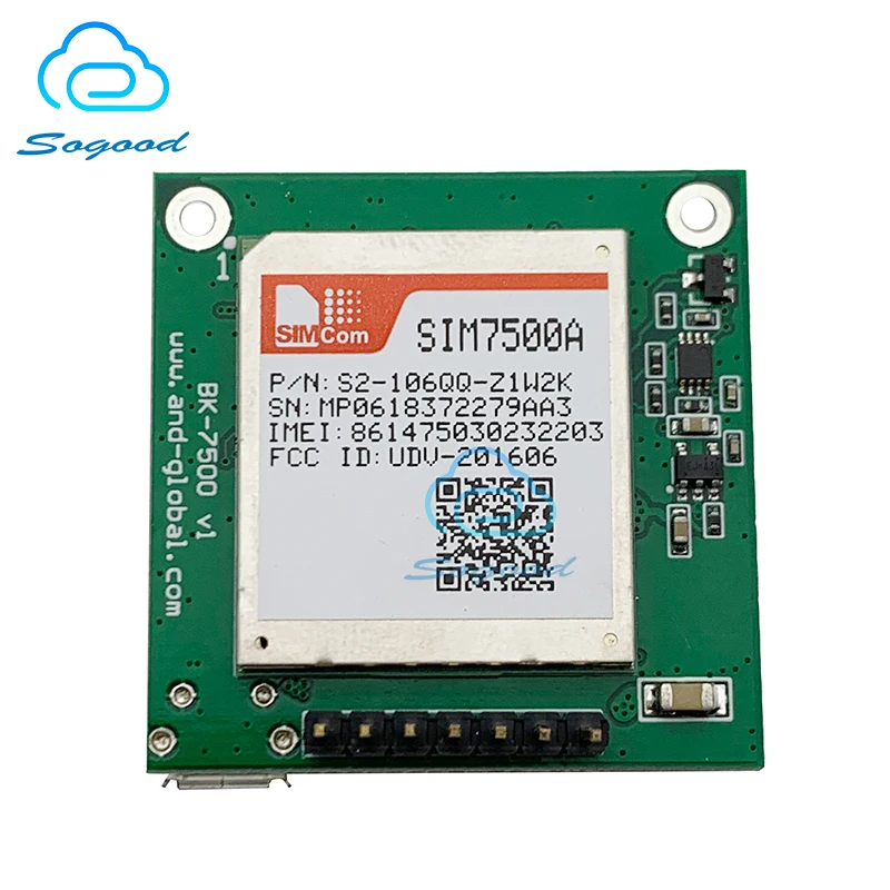 SIM7500A breakout board sim card slot SIM7500 EVB Board LTE Cat1 Module LGA LTE-FDD B2/B4/B12 UMTS/HSPA+ B2/B5 for North America |