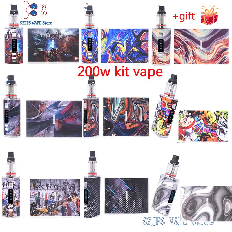 

newest 4400mah for 510 Bypass 200W VW Temperature Control TCR Mod txw RtA Falcon Tank Vape Mod Electronic Cigarette Box Fashion