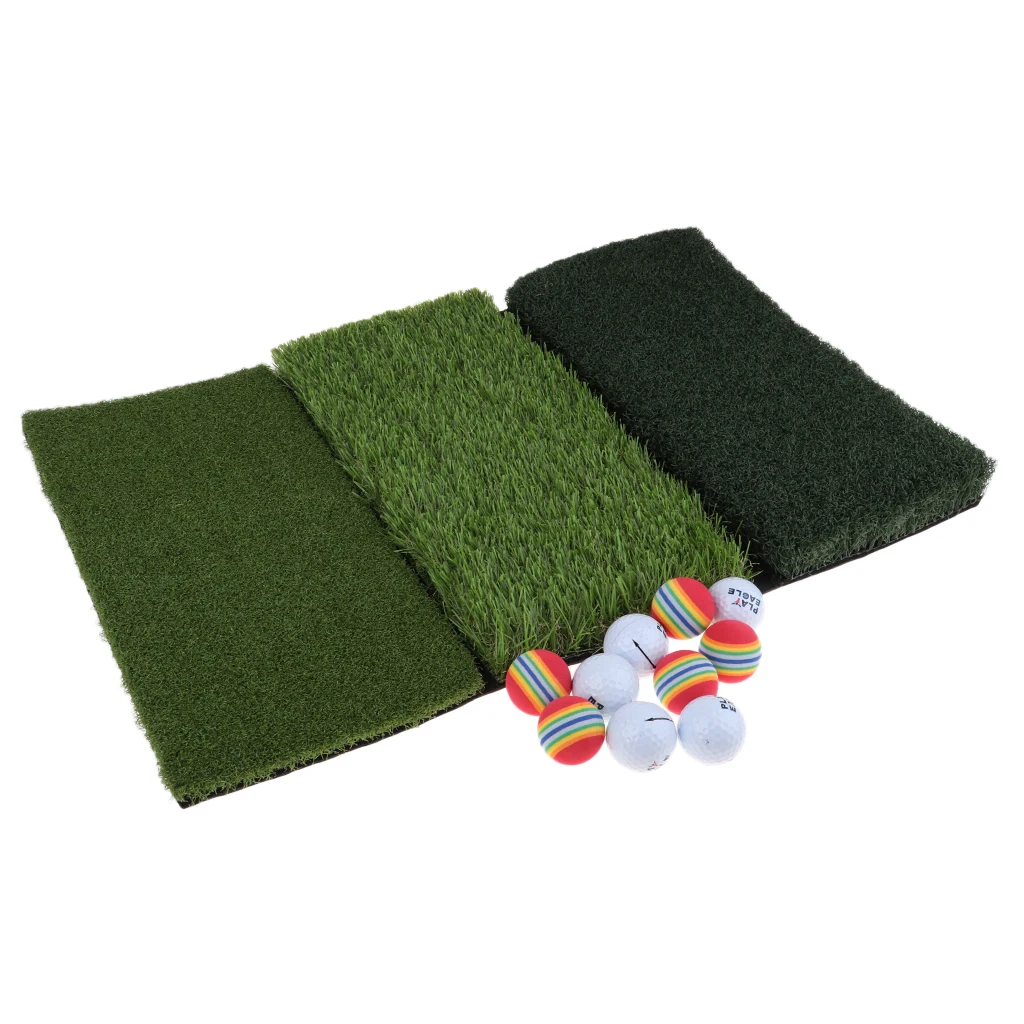 

Golf Practice Mat Hitting Grass Driving Training Putter Trainer 64x40 cm