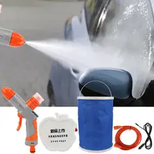 Для мытья автомобилей 12V 60 Вт автомобильный электростеклоомыватель двойной насос высокого Давление пистолет-распылитель для автомобиля корзина для белья для мытья автомобиля