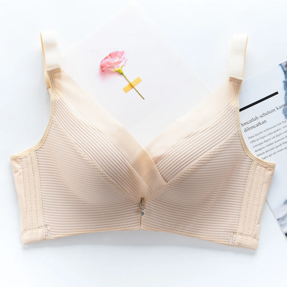 Плюс размер женский бюстгальтер пуш-ап Bralette Mujer женский s удлиненный сексуальный Интимная одежда женская одежда Brallete бюстгальтеры для женщин - Color: Skin