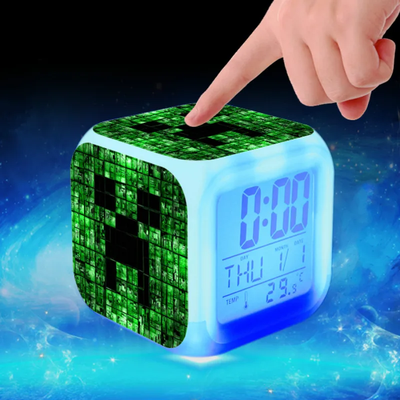 Kids Toys Alarm Clock Cartoon Digital Clock Wake Up Light Electronic Led Clock Reloj Despertador Table Reveil Desk Wekker - Цвет: 14