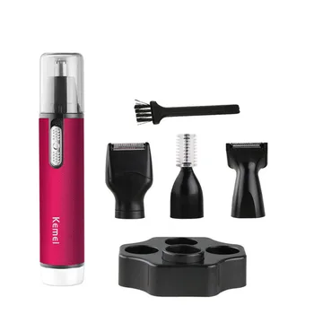 

Nose and Ear Hair Trimmer 4 in1 With Battery Men Trimer For Sideburns Hair Cut Eyebrow Trimmer For Men and Women KM-6620 Kemei