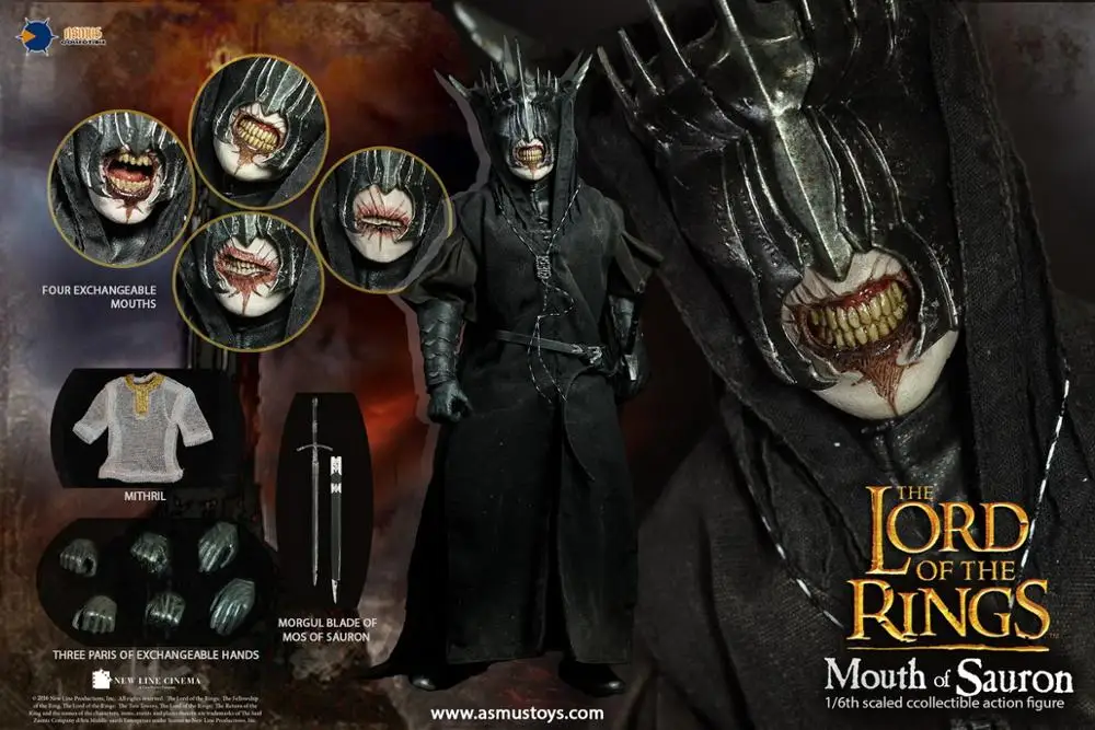 Negro puertas de Mordor Set-Toybiz LOTR-Con Boca De Sauron Figura Exclusiva 