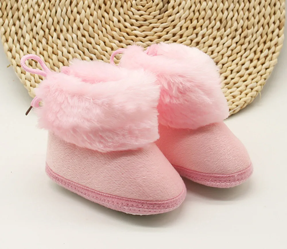 Милые мягкие ботиночки для маленьких девочек и мальчиков; зимние ботинки для малышей; Теплая обувь с завязками; botas mujer invierno;@ 25