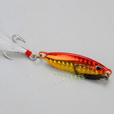 2 Ufishing, приманки для льда, 5 шт./лот, металлические рыболовные приманки, 10 г, 15 г, 20 г, двойные крючки, стиль, джигггинг, ложка, приманка - Цвет: 2