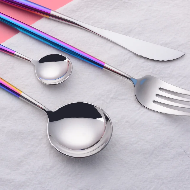 rainbow dinnerware set  (6)