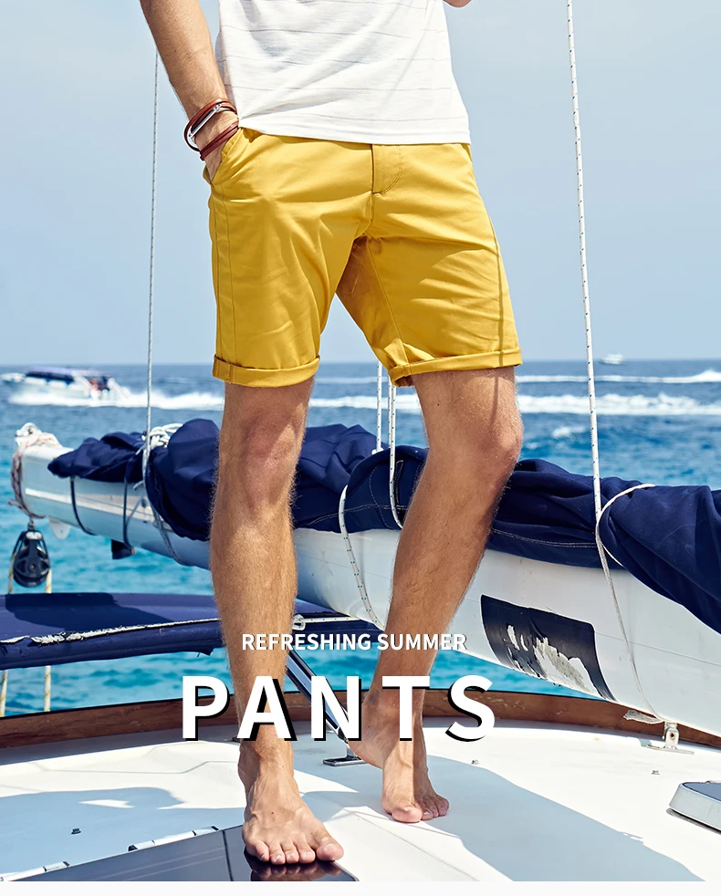 Бренд Enjeolon, летние модные пляжные повседневные шорты для мужчин, одноцветные шорты до колена, высокое качество, K6093