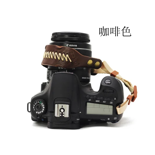 Coffee Натуральная кожа Камера ремешок на запястье ручка для Sony A9 A7II A7III A7RII A7RIII A6500 A6400 A6300 RX100M7 - Цвет: Coffee