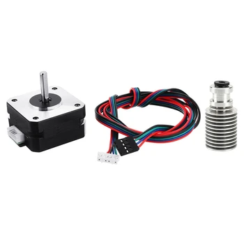 

2 Set 3D Printer Parts: 1 Set Heatsink Extruder Radiator for Mk3 Hotend & 1 Set Nema 17 17Hs4023 for Extruder 4-Lead Nema 17 22M