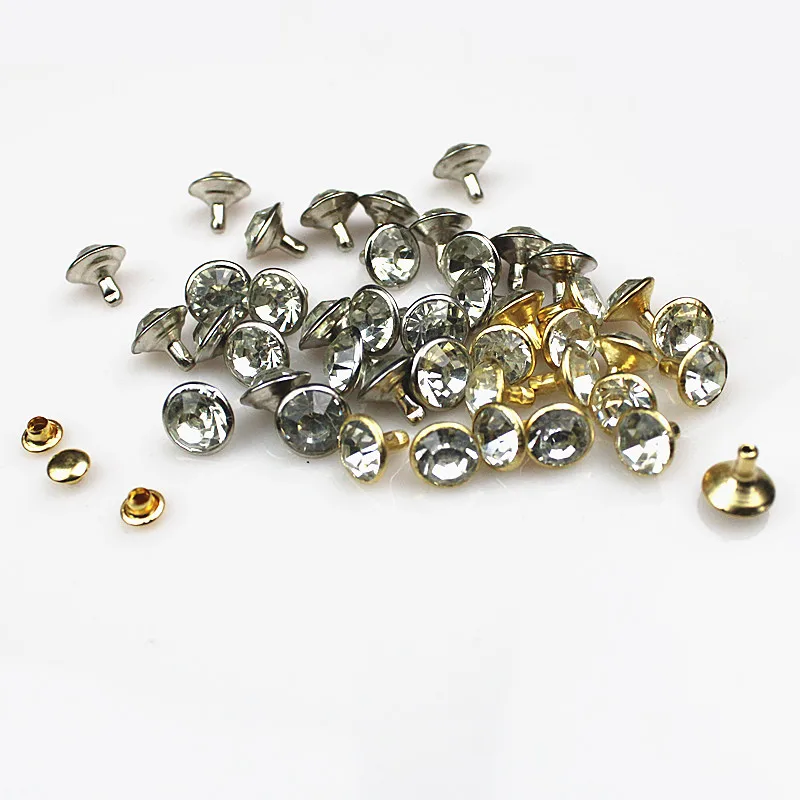 Rhinestones Rivets Studs 50/100/200Set DIY Crafts Garment Bag Leather Decorative For Glass Rebutting Nail Drill Bits