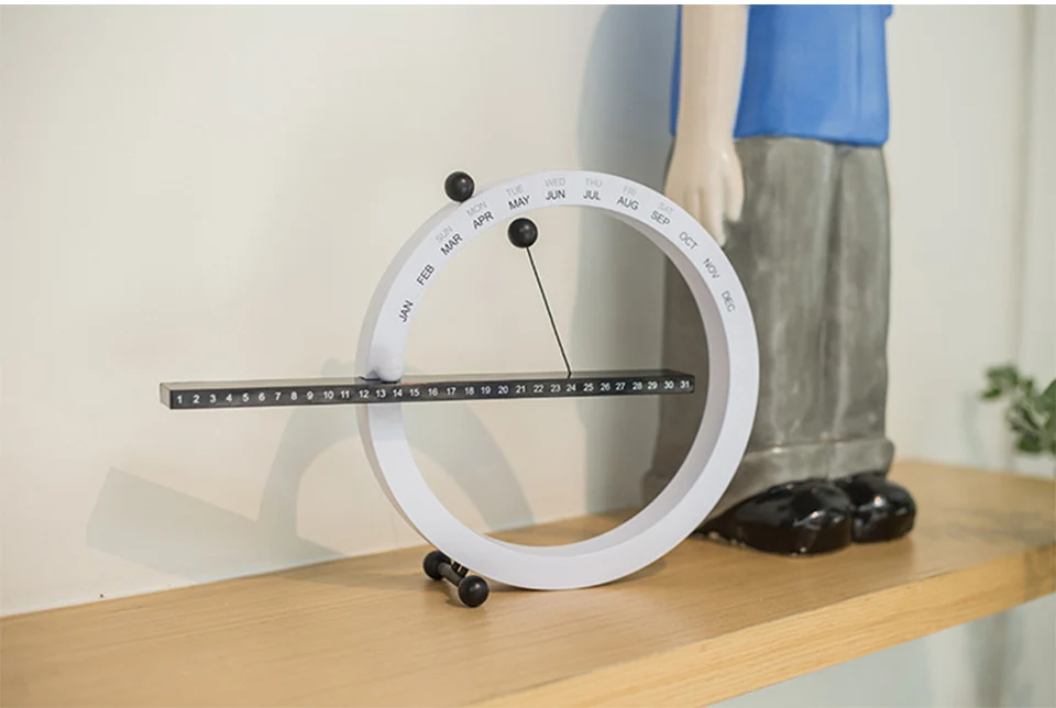 Creative Magnetic Ball Clock Perpetual Wall Calender description image 14