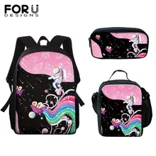 

2022 Fashion Girls Cute Pink Backpack Astronaut Space Pattern Bookbag For Children Kindergarten Boys Schoolbag Shoulder Bag Suit